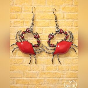 Red Crab Earrings